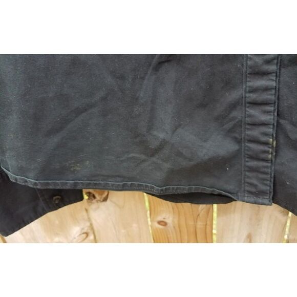 Large Liz Claiborne Button Down Junior Shirt Top Long Sleeve Black Waitress - Picture 7 of 7